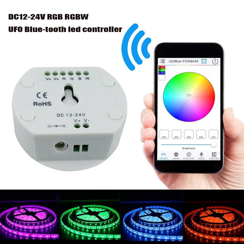DC12-24V RGB RGBW UFO Blue-tooth 16 Million Colors IOS Android LED Controller Timing Function Group Control Music Mode