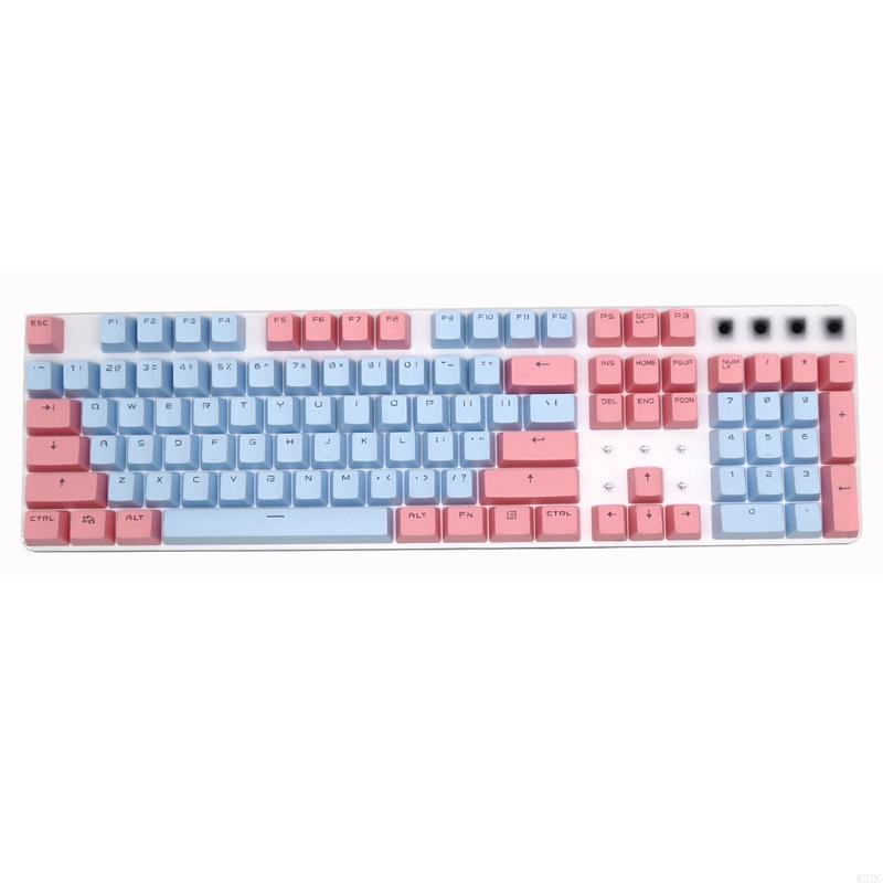 K32C Double Shot Keycaps OEM -Profil 104 Tasten Backlit Keycaps GK61 64 84 96 Layout: Dark Brown