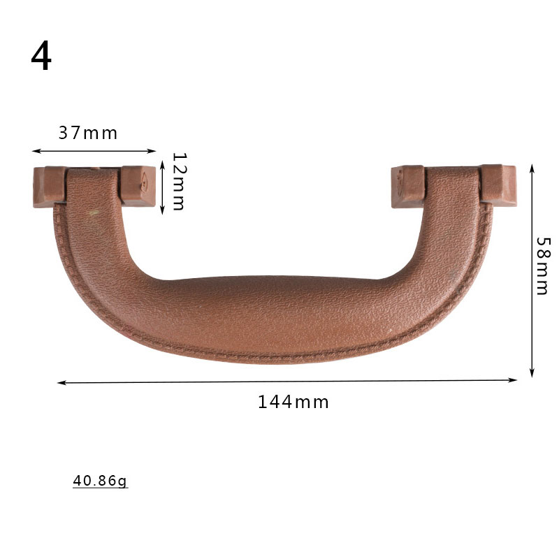 Sort kuffert håndtag bagageskab trækker håndtag kuffert holder solidt håndtag hardware kinesisk stil antik læder kuffert håndtag: 4
