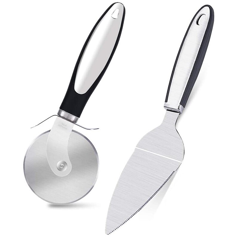 Pizza Cutter Wiel, Pizzasnijder, Pizza Server Set, zeer Scherpe Pizza Cutter Slicer (2 Pack): Default Title