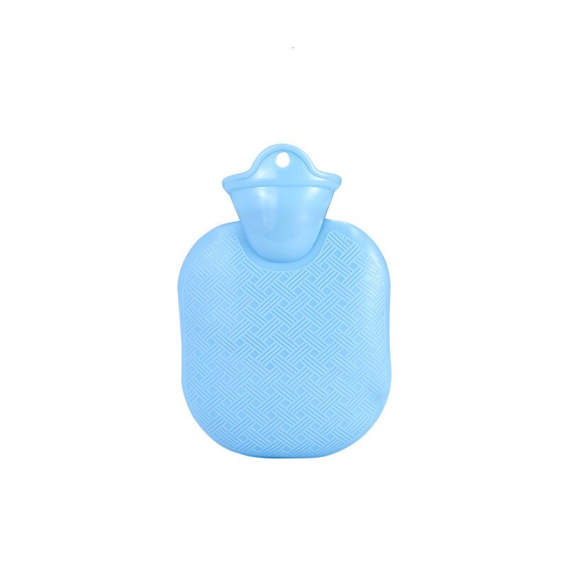 Vandflaske vinter håndvarmer tyk gummi vandpose calentador de manos varmeterapi ensfarvet bolsa agua caliente: Blå 500ml