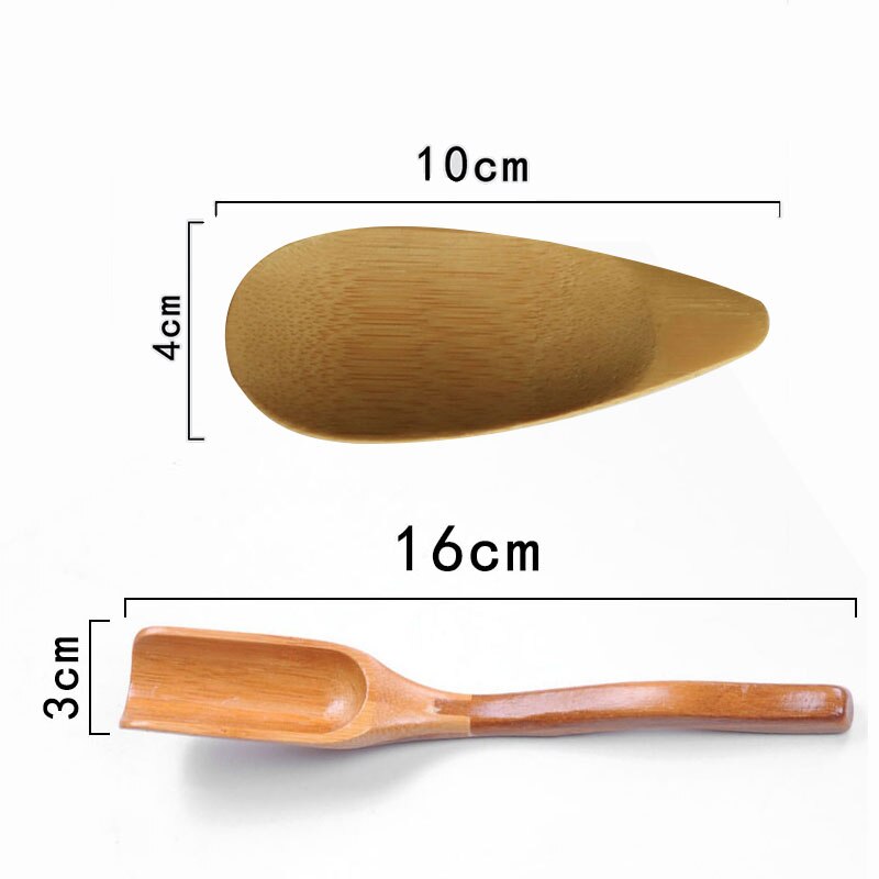 Naturlig bambu te skopa för att dricka te kaffe sylt honungsås och omrörning med bambu tesked kaffe te sked set