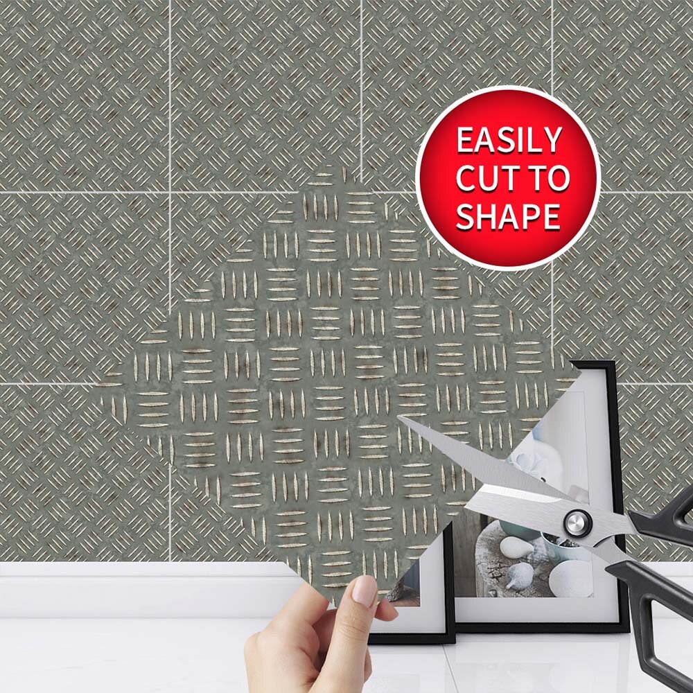Mosaic Tile Sticker Self-Adhesive Waterproof Anti-Oil DIY Mural Wllpaper 10pcs PVC Vinyl Wall Tile Home Decoration