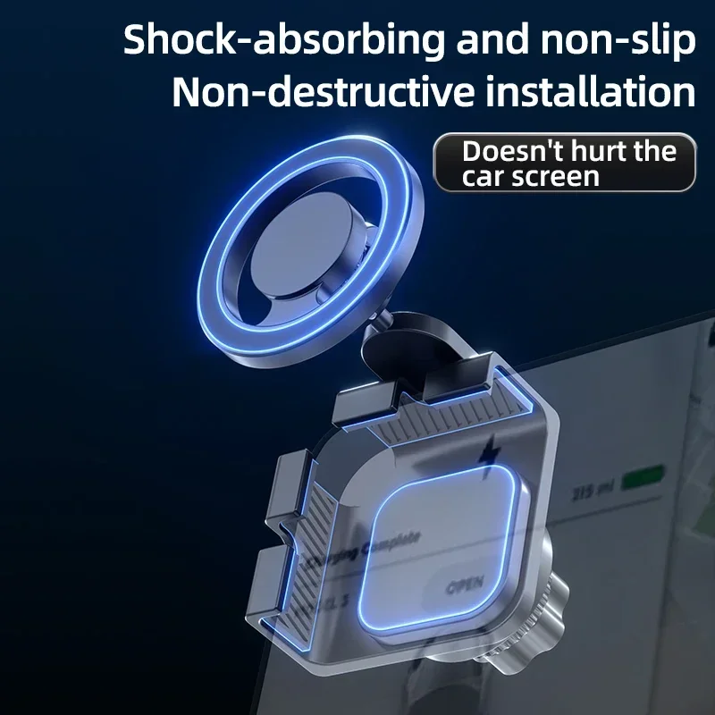 Car Rotatable Display Screen Holder Mount Adjustable Magnetic Phone Holder Car Screen Side Phone Support Frame Phone Holder