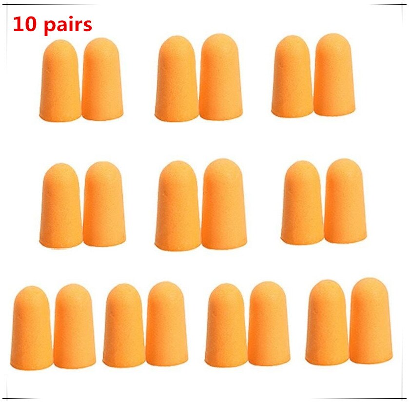 Earplugs high foam anti-noise earplugs ear protectors sleep soundproof earplugs workplace safety supplies: Cordless 10 pairs