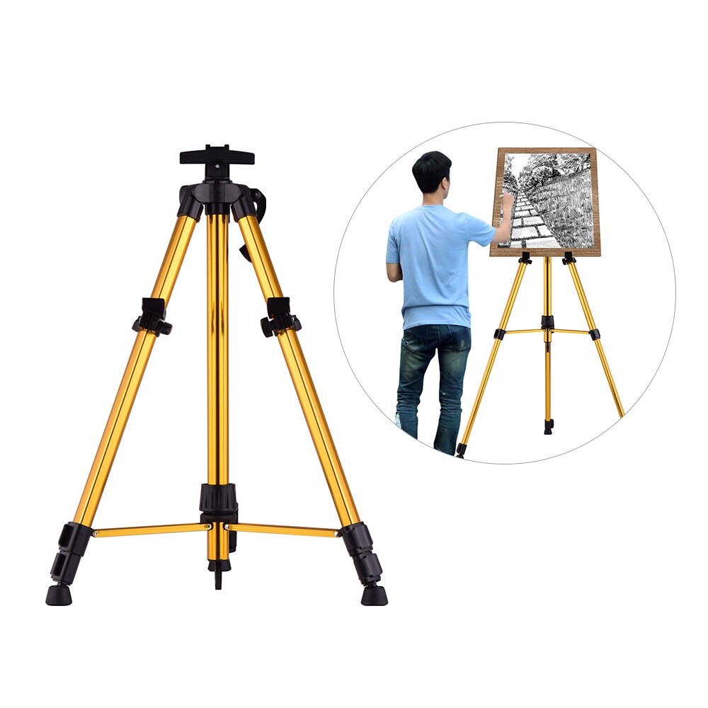 Aluminum Easel Stand Tripod Adjustable Height 19''-55'' Lightweight Sturdy Field Easel for Painting with Carrying Bag
