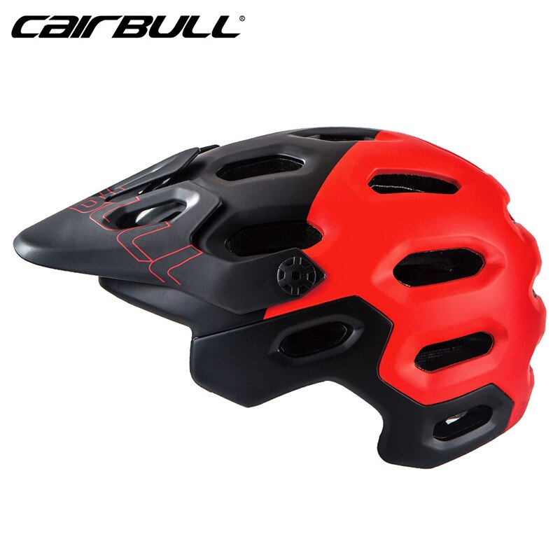 CAIRBULL SUPERCROSS All-Terrain XC Bicycle Helmet Riding Helmet Off-Road Mountain Bike Helmet Casco Bicicleta: Black Red / L(58-62CM)