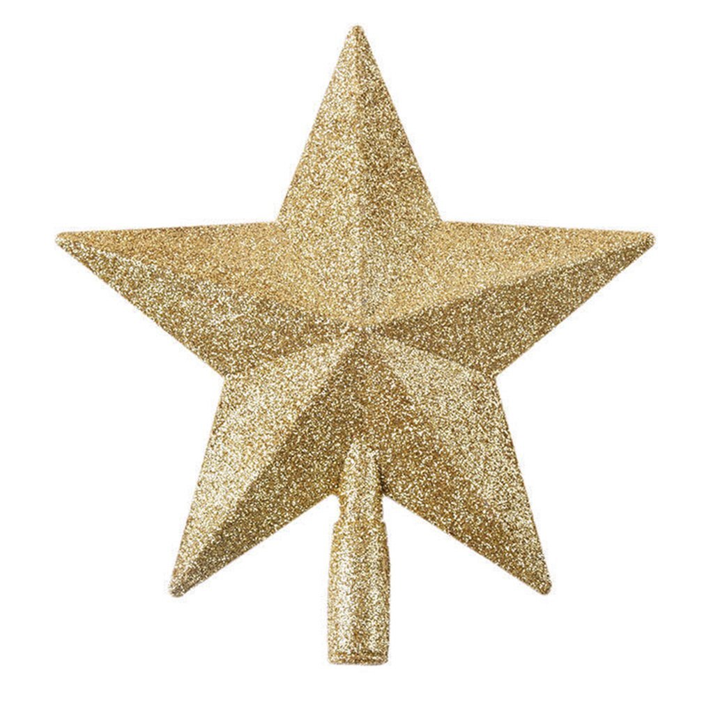 Kerstboom Top Ster 3D Vijf Point Star 15Cm Kerst Thuis Tafel Topper Kerst Decoratie Vrolijk Kerstfeest: Goud