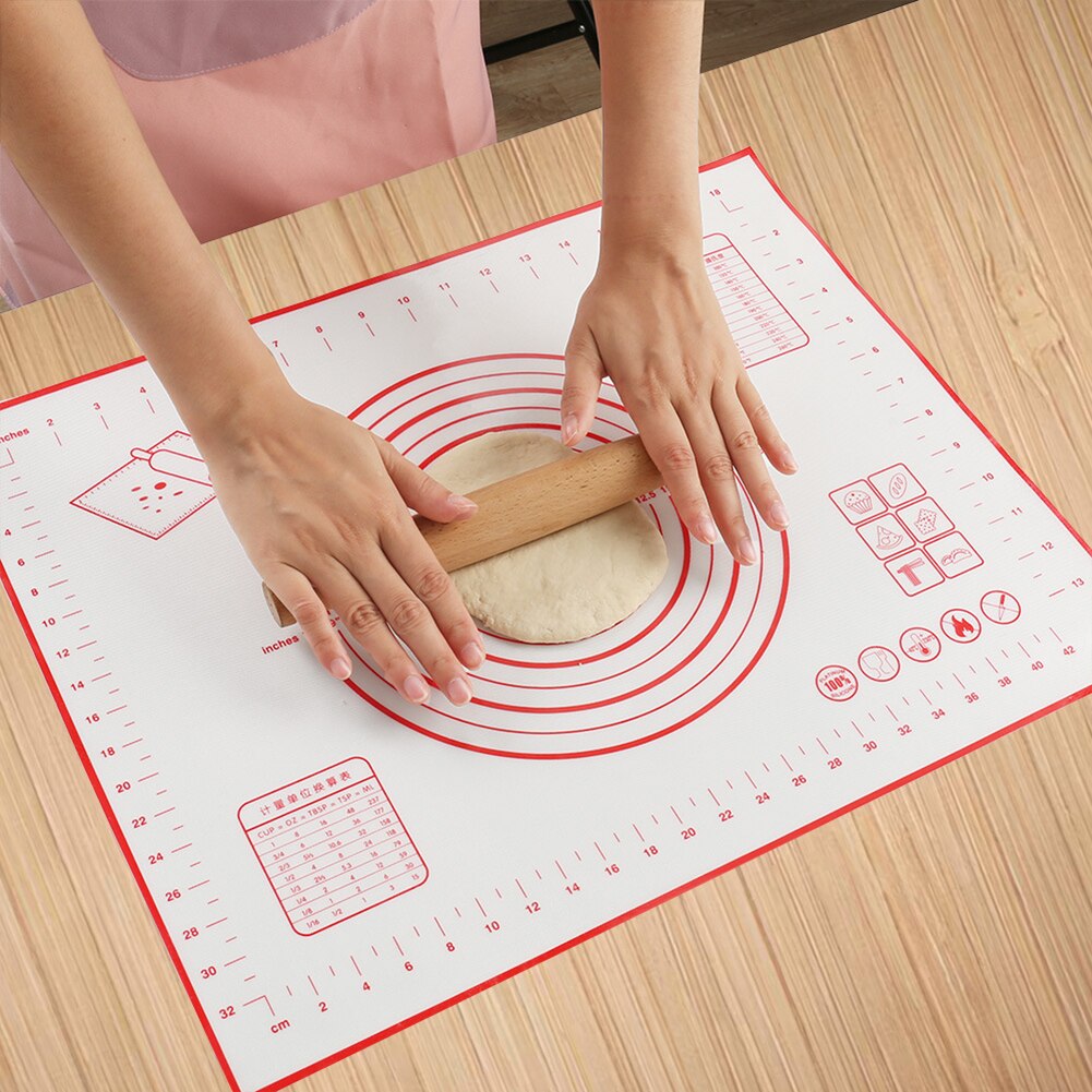 Siliconen Non-stick Kneden Rolling Deeg Mat Bakken Pad Met Schaal Bakvormen