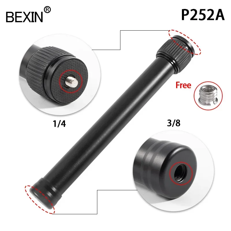 BEXIN Asta adattatore stabilizzatore per barra portatile Treppiede monopiede regolabile Prolunga per tubo di prolunga per colonna centrale Asta telescopica