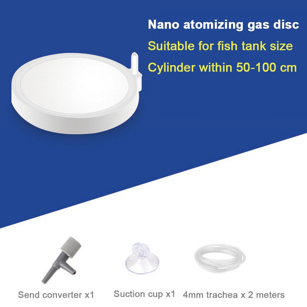 20cm Nano Fish Tank Air Bubble Stone Aquarium Aerator Pond Pump Air Stone Bubble Disk Aquarium Air Pump Hydroponic Oxygen Plate