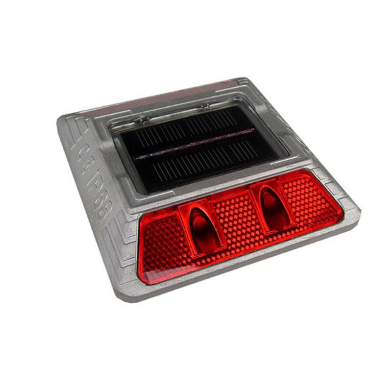 Heavy Duty 4LED Aluminum Solar LED Road Stud with High Bright Reflector, Solar Road Marker for Roadway Safety