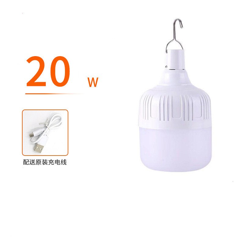 Bulb Lamp Stall Emergency Light Household USB Rechargeable Charging Bulbs Bedroom Outdoor Night Camping Portable Lanterns: 60mm diameter