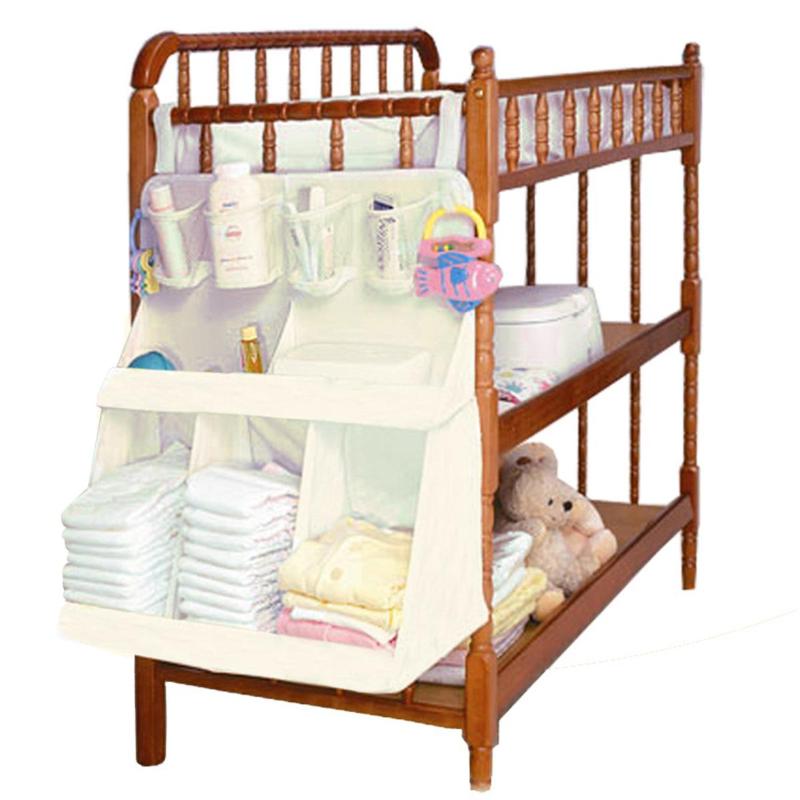 1set Baby Crib kinderen Bed Opknoping Tas Baby Bed Opknoping tas Beddengoed Accessoires Draagbare Waterdichte Luiers Bedside Organizer
