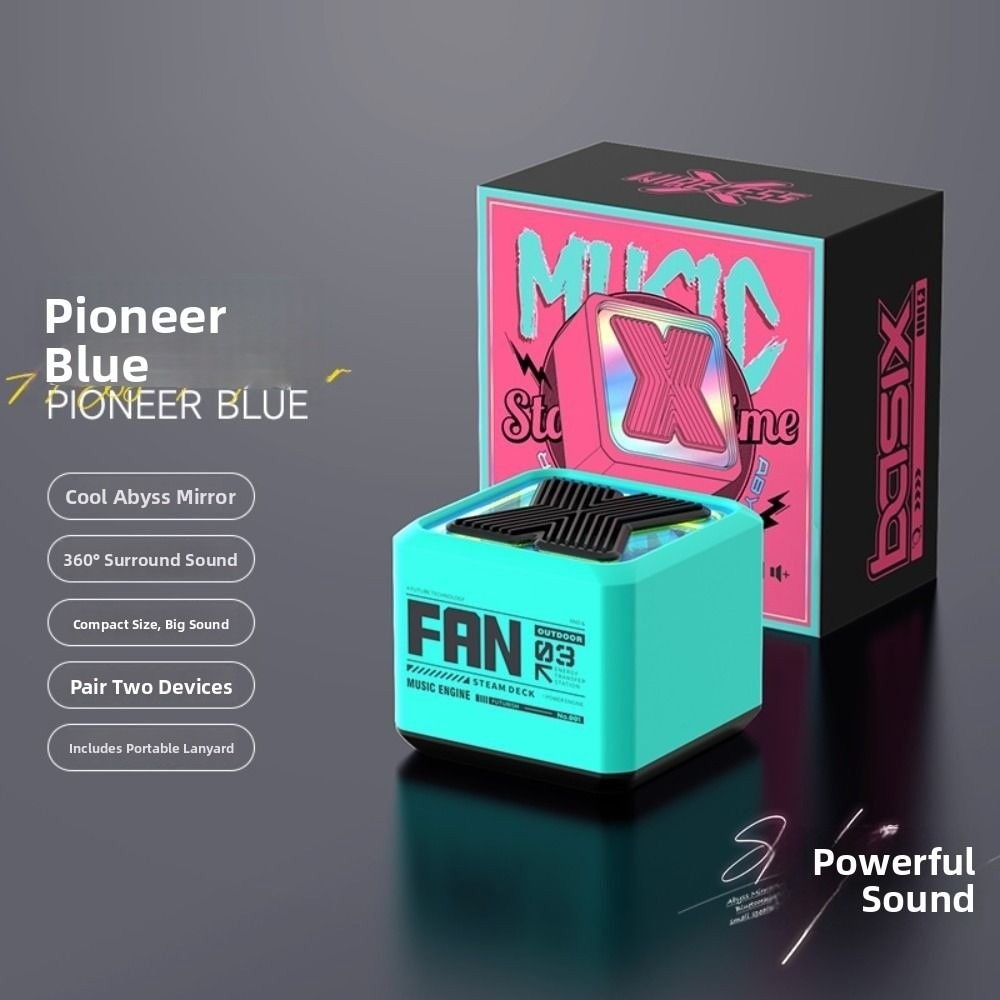 Høy stereolyd mini bluetooth-høyttaler bærbar mini-størrelse trådløs høyttaler trådløs tilkobling surroundlyd: Svart