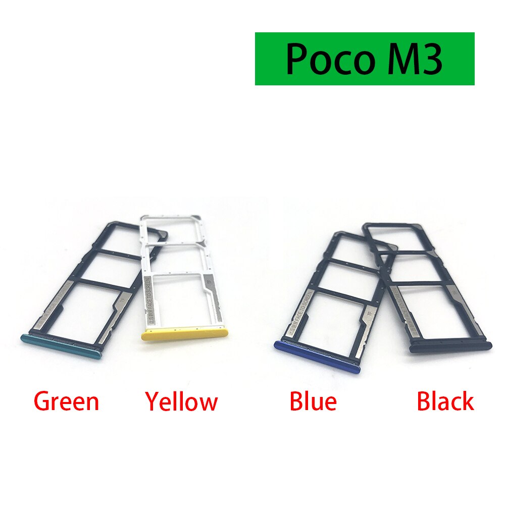 Sim Card Slot Lade Houder Voor Xiaomi Poco M3 Sd-kaart Lade Houder Telefoon Vervangende Onderdelen Voor Xiaomi Poco F3 sim Kaart Lade