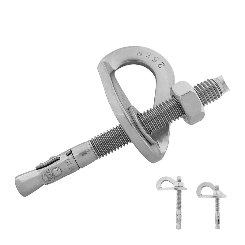Point d'ancrage d'escalade, écrou en Piton, boulon d'ancrage, plaque de suspension, clou d'expansion, acier inoxydable 304, gréement d'assurage de spéléologie M8 M10 M12