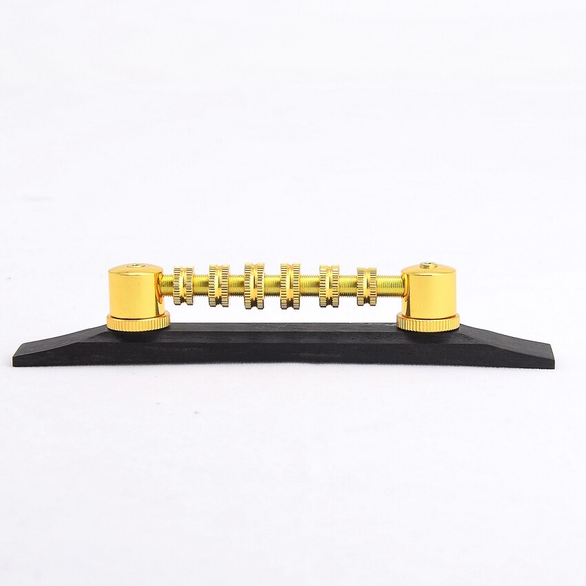 1 Set Gretsch Style Stainless Steel Space Control Adjustable Roller Bridge With Ebony Base: Kit02