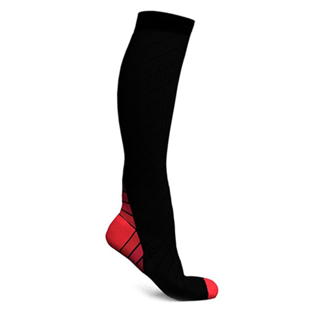 Compression Socks for Men Women Athletic Sports Long Socks Stockings for Running Outdoor Daily ASD88: Red / L/XL