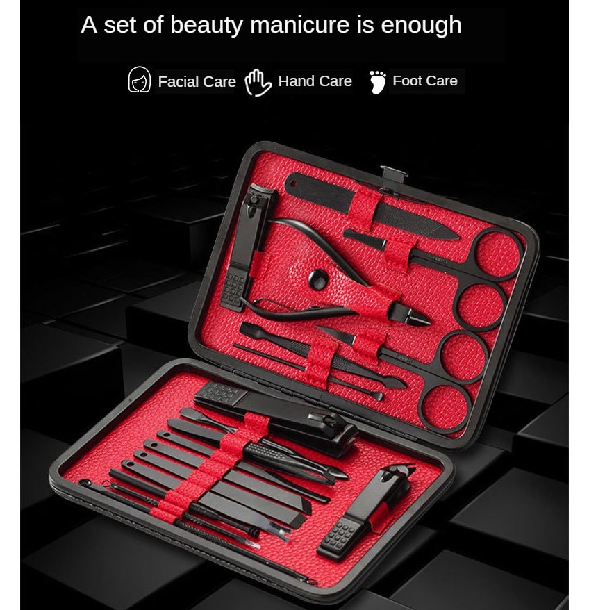 Rvs Nail Schaar 18 Stuk Set Nail Klem Manicure Implementeren Manicure Beauty Tools Set Set