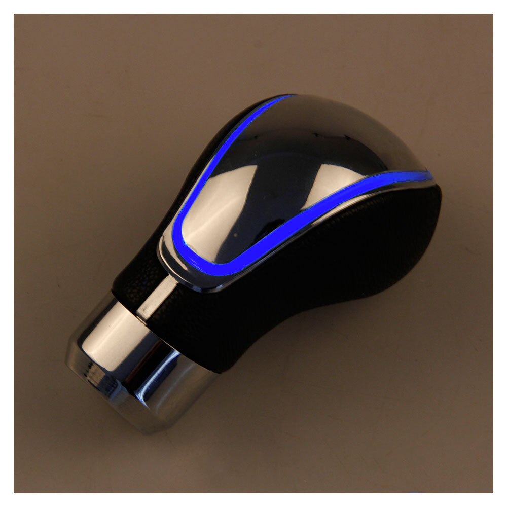 Perilla de cambio de marchas con luz LED activada por movimiento FIFAN, perilla de cambio de coche Universal de modificación de coche DIY, cambio de marchas perilla de azul/rojo