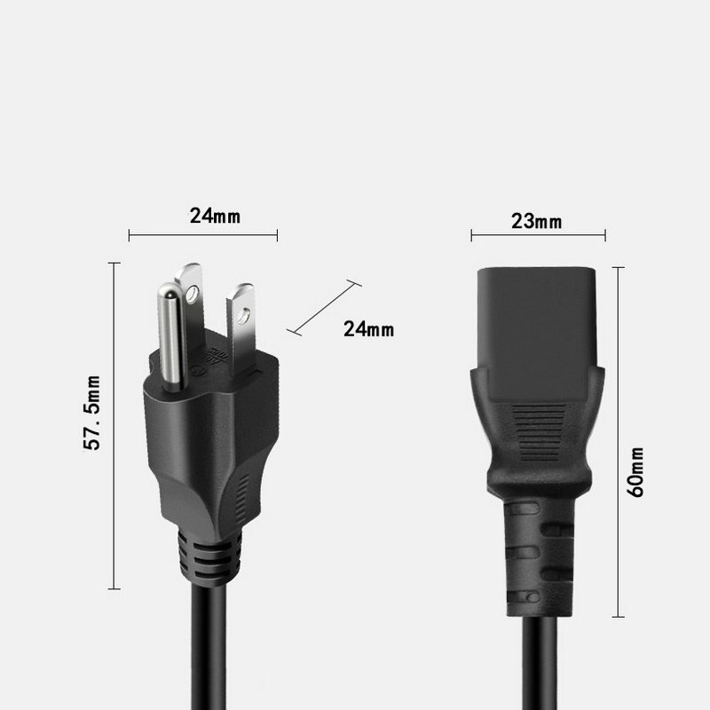 1.5M 3 Prong Oxygen-free Copper Core Replacement AC Wall Power Cord for LCD COMPUTER MONITOR PS3 Desktop Computer Host