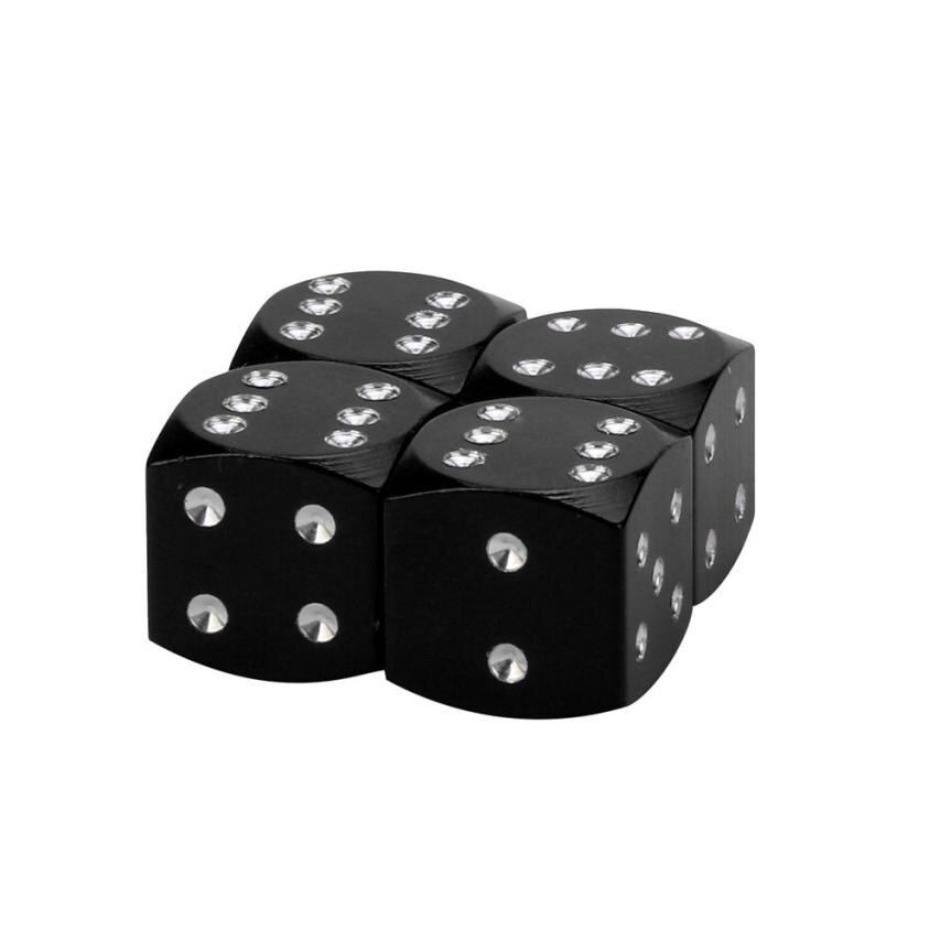 4Pcs Dice Dust Valve Caps Car Motorcycles Electric Cars 80's Novelty Fun Retro Shippping