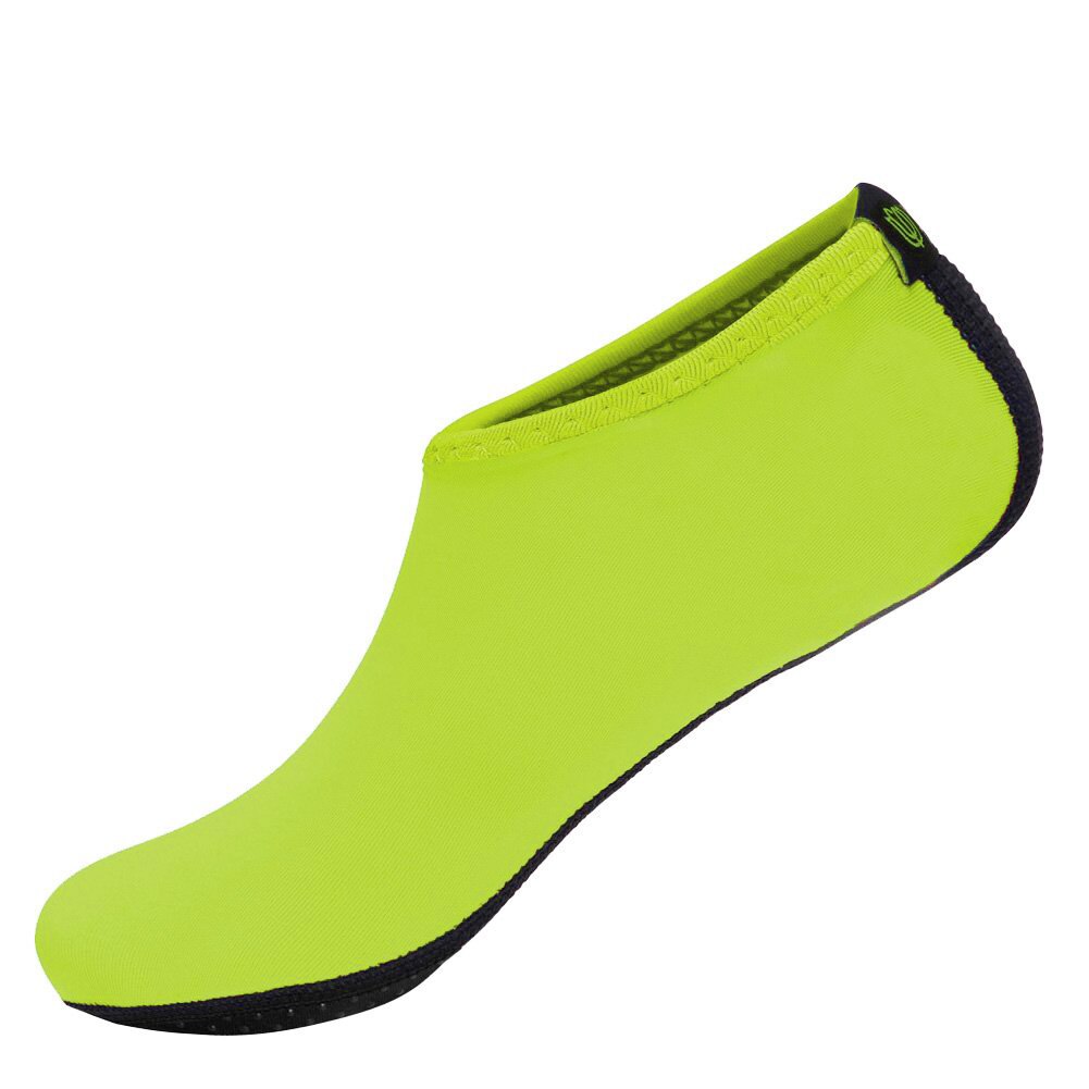 ¡Novedad de ! Suela duradera zapatos descalzos de piel de agua calcetines de agua playa piscina arena natación Yoga aeróbic acuático calcetín zapatos 19ing: green / 10,5