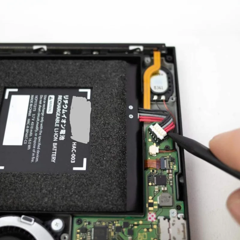 Ersatzakku für nintendo switch-konsolencontroller (li-ion, 3.7v mah 4310 hac -003, wiederaufladbar) inklusive schwamm