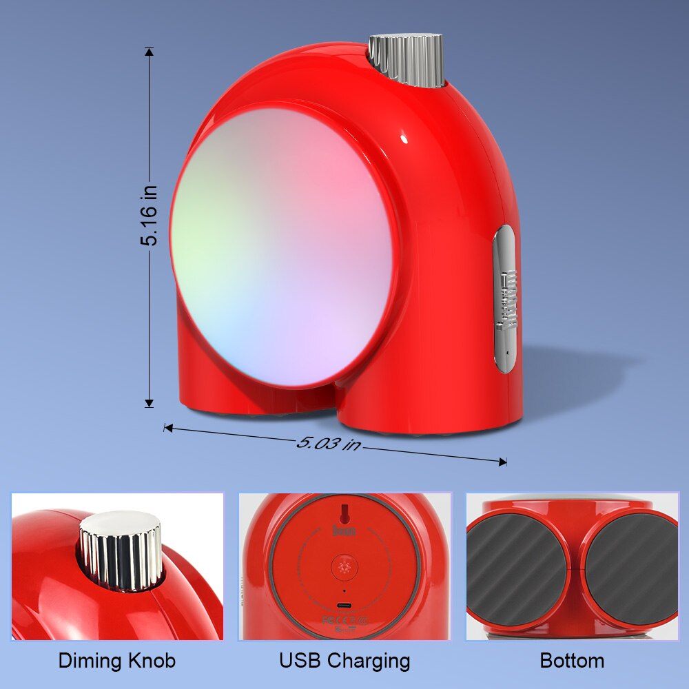 Divoom Planet-9 LED Light Effects Decorative Mood Lamp with Programmable RGB , Neon Light Atmosphere Bedside Lamp, Music Control