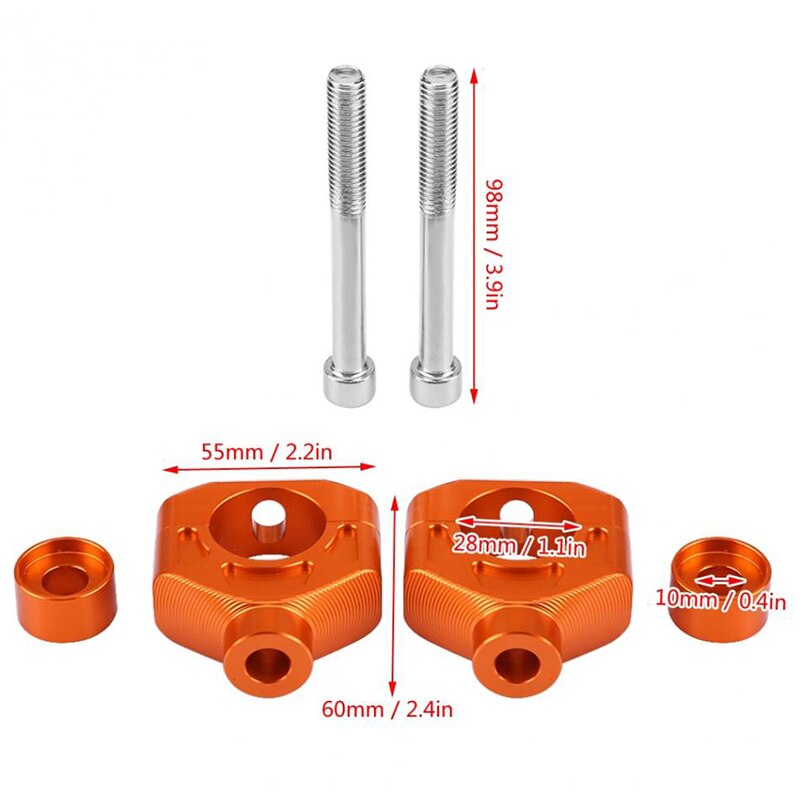 Moto Manubrio riser Morsetto per Montaggio Sollevatore sbarra Morsetti riser Universale per KTM duca 390 690 SMC-R 2007-2009