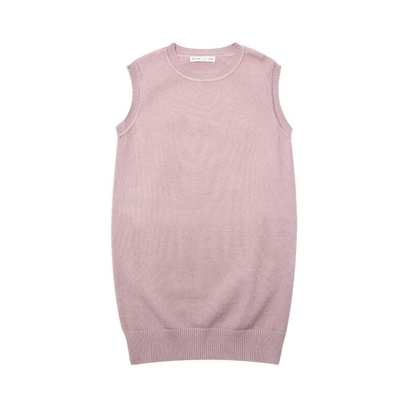 5-12 years children clothes Baby girls sweater autumn Korean Cartoon Girl Knitted bottoming fall girls sweater vest dress: Purple / 110 cm
