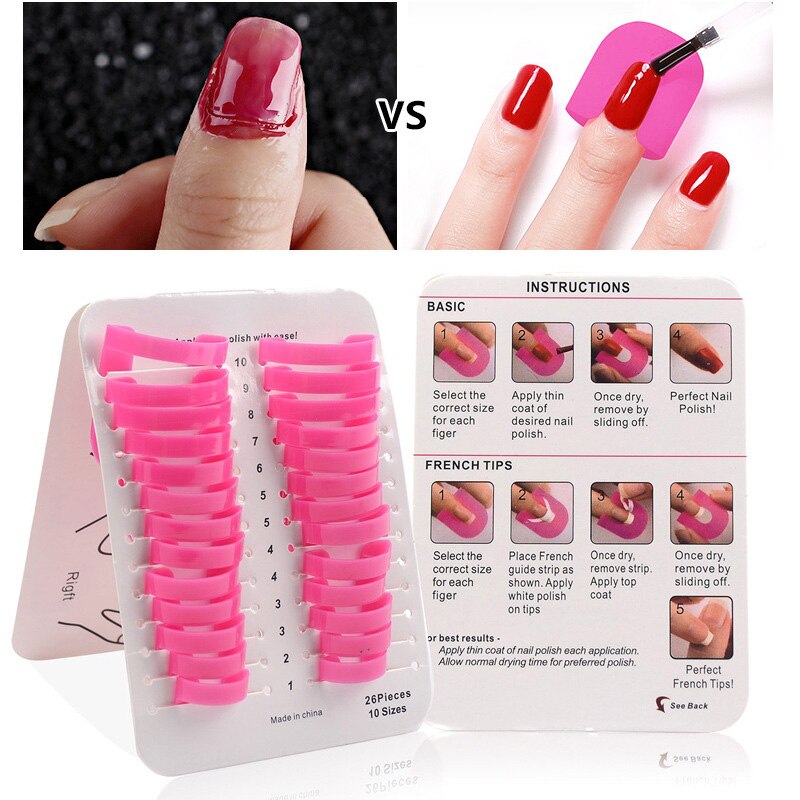 26 Pcs Nail Form Gel Model Clip Manicure Nail Art Spill-proof Finger Cover DIY Tools @ME88