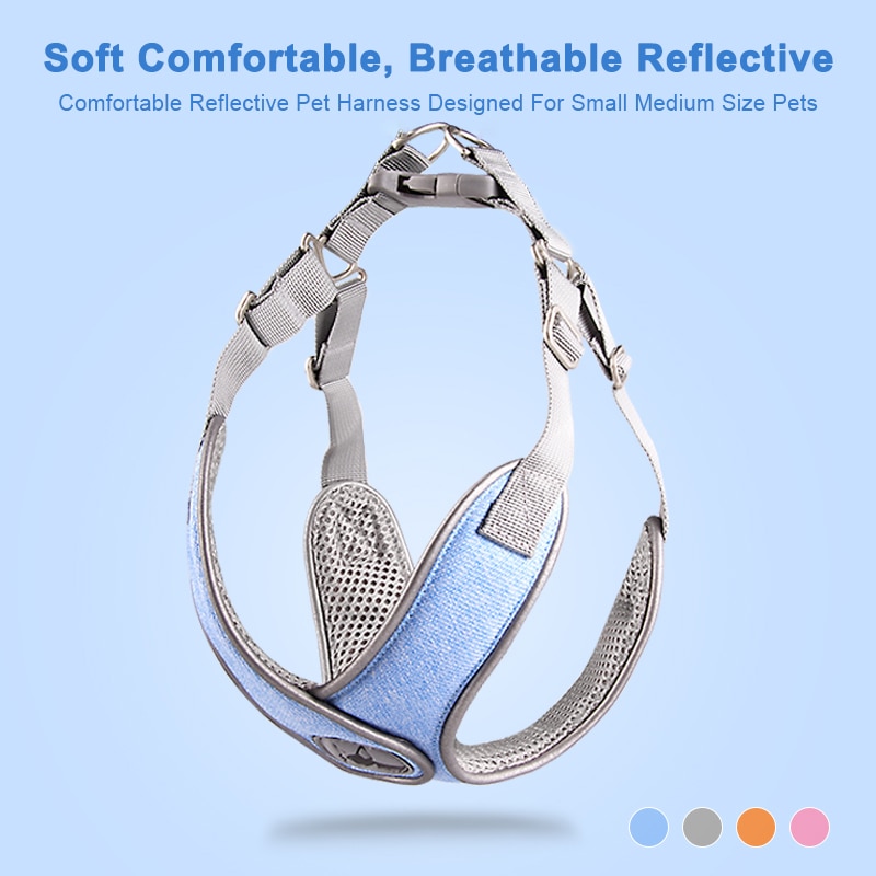Puppy Harness No Pull Dog Accessories Arnes Para Perro Szelki Dla Psa Pet Harnais Chien Vest Reflective X-Shaped For Small Dogs