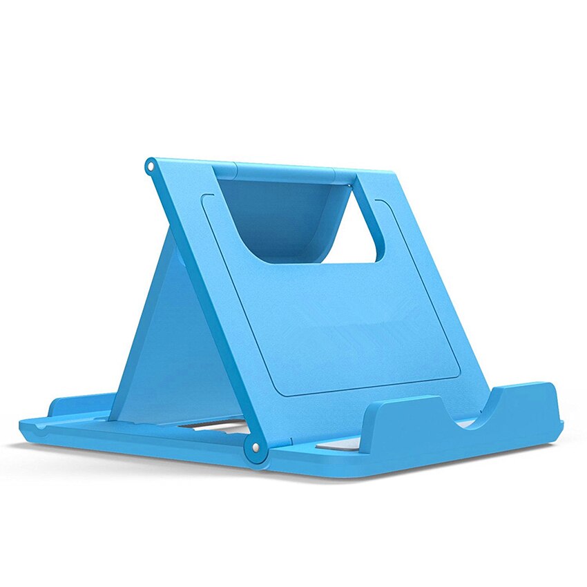 Universal Desktop Foldable Adjustable Angle Cell Phone Stand Holder for Tablet Mobile iPad Kindle iPhone Xiaomi Samsung: Blue