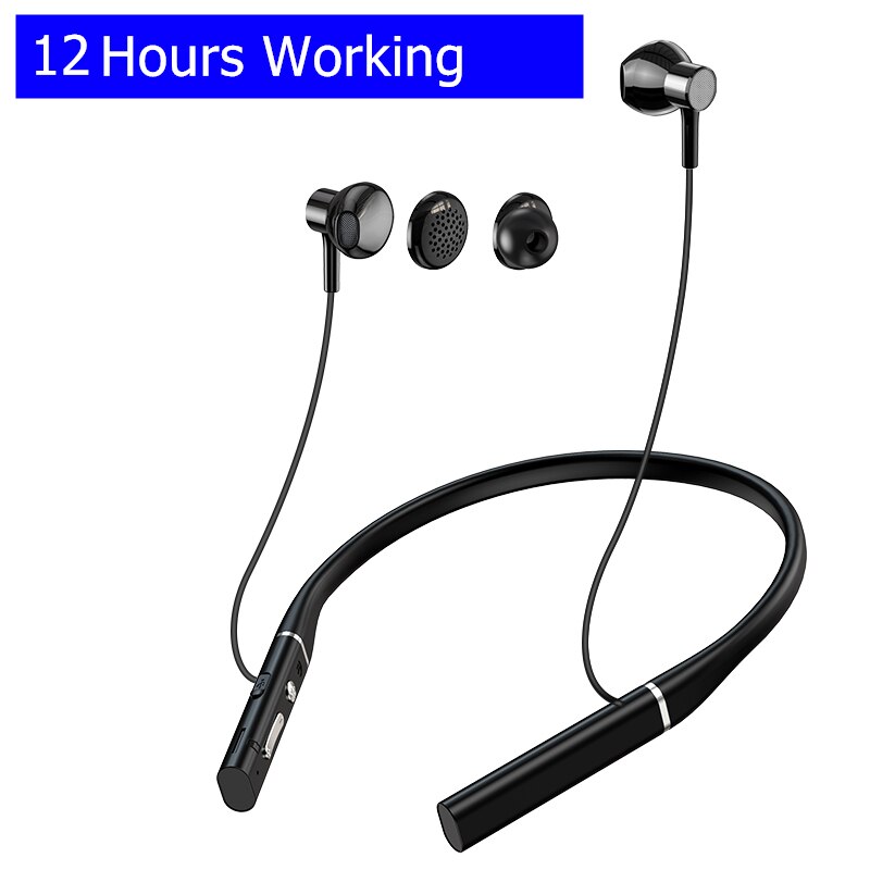 Wireless headset Bluetooth Earphones Neckband Sport Music Magnetic 3 in 1 Conversion Headphones For IPhone Xiaomi In Ear: 12 Hours Working