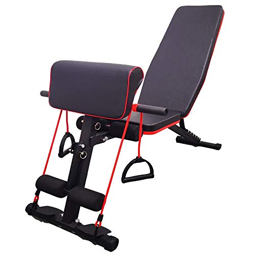 Workout Bench Weight Bench Adjustable Strength Training Bench for Home Gym Full Body Workout Equipment O2K0018: Default Title