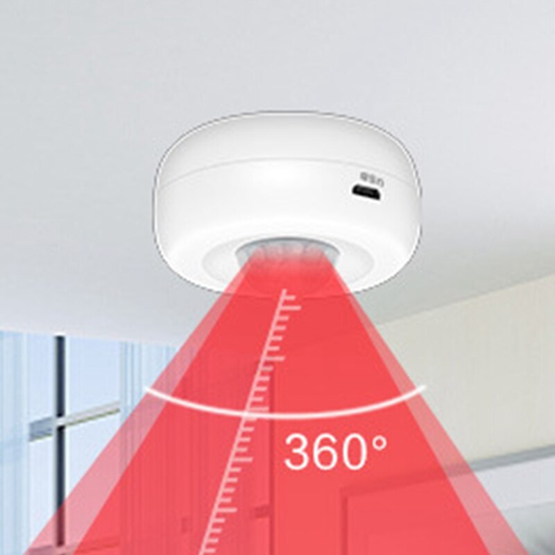 Tuya App WiFi Detector Wireless PIR Movement Sensor WiFi Ceiling Infrared Detector Security Burglar Alarm System