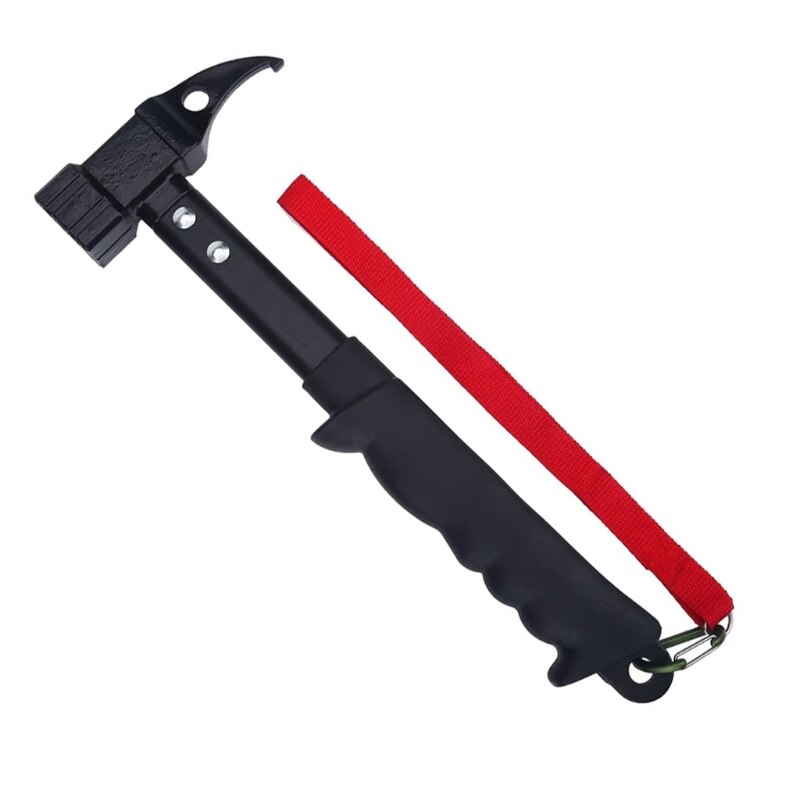Martillo para acampada multifunción, para senderismo, pesca, montañismo, escalada, antioxidante