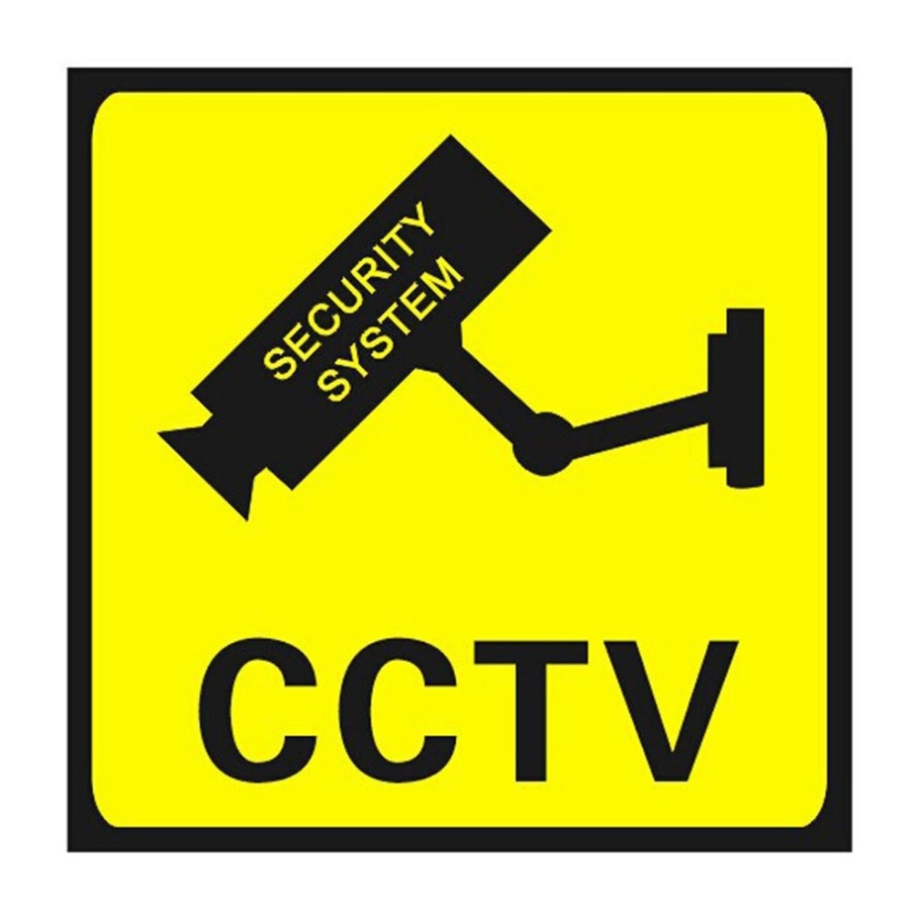 1Pc Cctv Surveillance Beveiliging 24 Uur Monitor Camera Waarschuwingsstickers Teken Alert Muursticker Waterdicht Lables