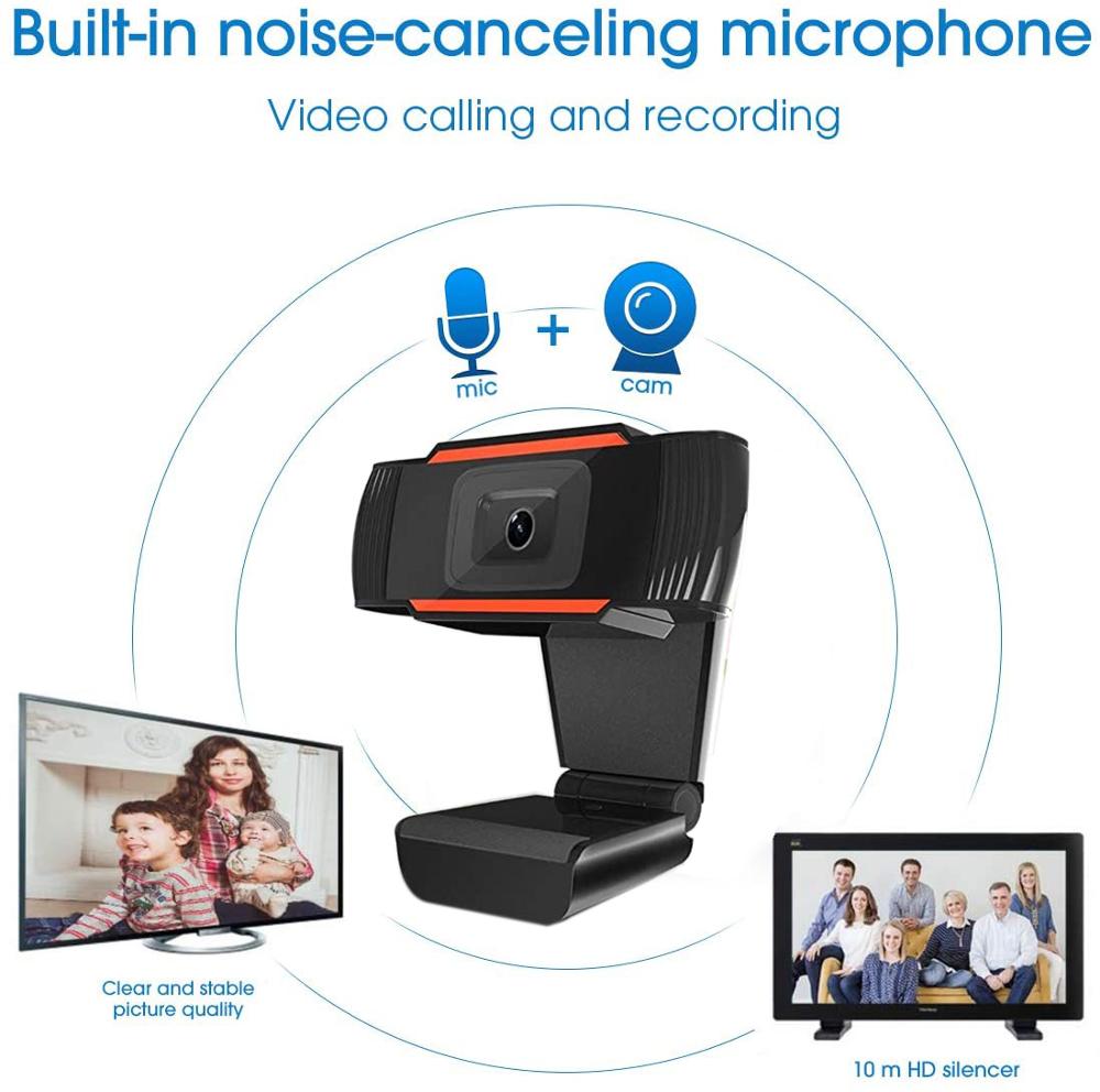 USB2.0 Computer Webcam HD 1080P Camera Rotatable With Noise-cancelling microphone Plug and play for Loptop Skype Conference