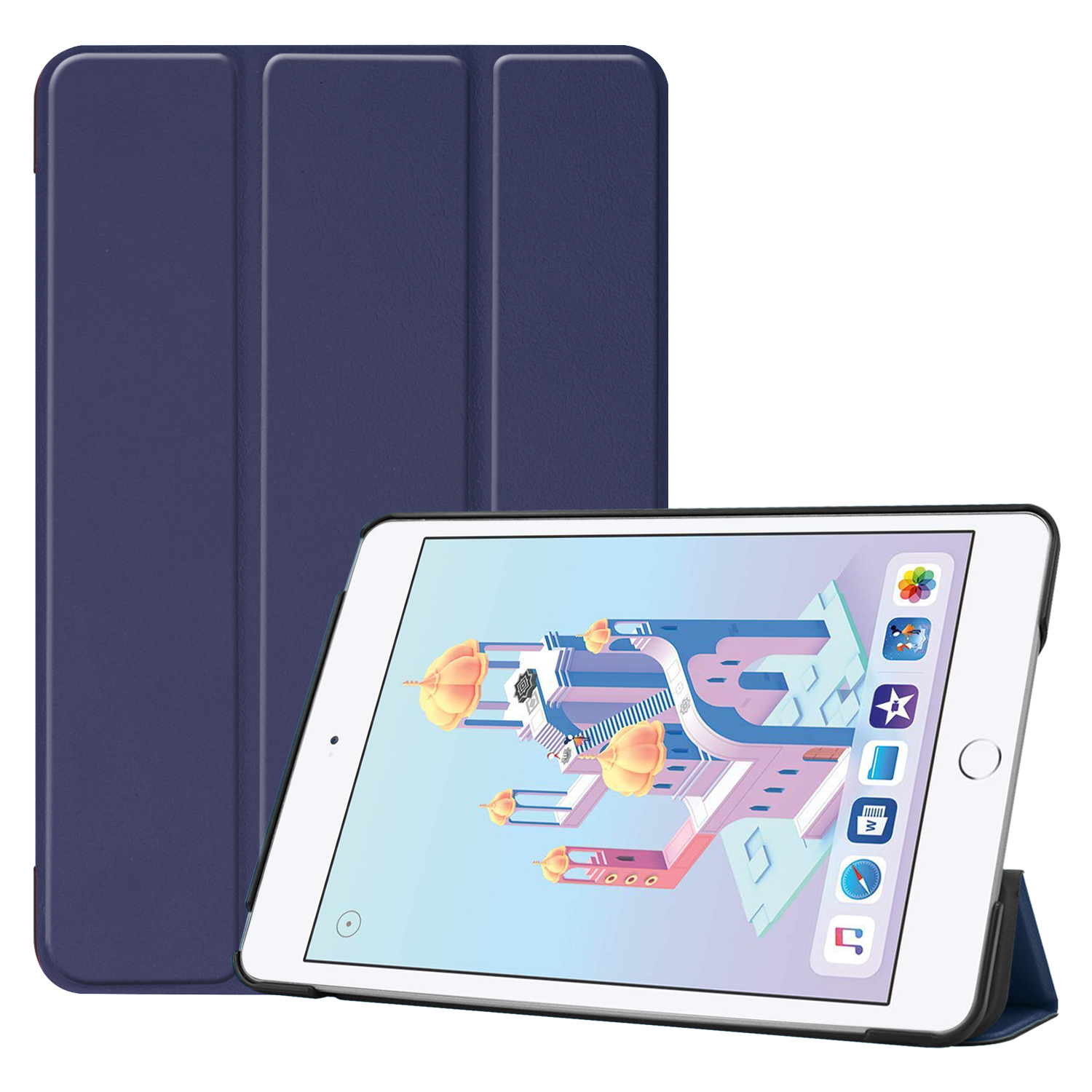Deksel til ipad mini 7 ,  a17 pu-lærdeksel, stativ til nettbrett, bunndeksel til ipad mini 6, deksel til ipad mini 7 , 8.3- tommers: Tolv / Tåkete grå