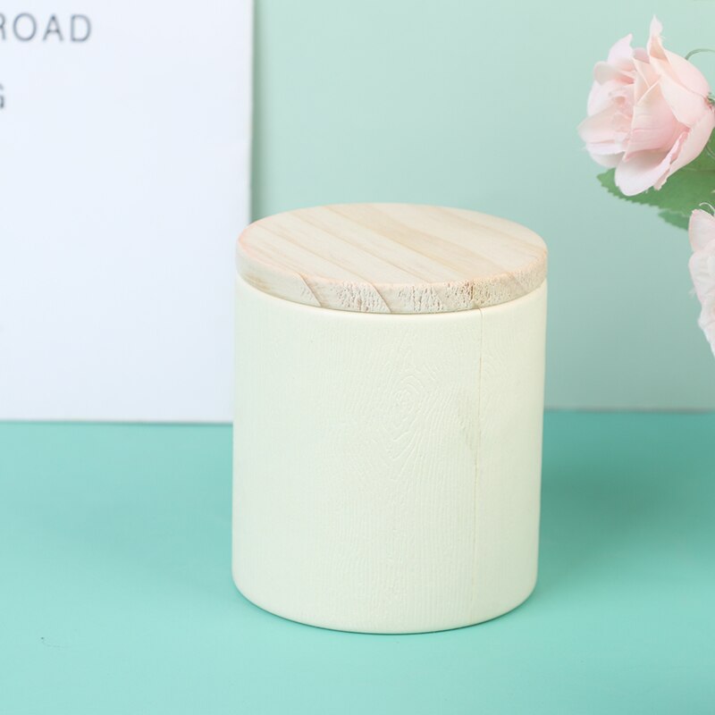 Nouvelle boîte à thé colorée couleur bonbon, couvercle en bois, petite boîte ronde en étain, de mariage, boîte de rangement vide, organisateur de Grain, 1 pièce: WT