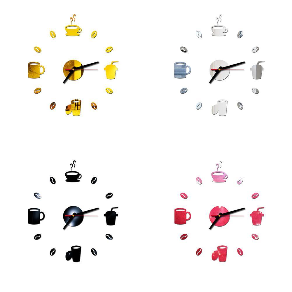 Digital Clocks Real Quartz Wall Clocks Coffee Diy Modern Life Large Wall Decorative