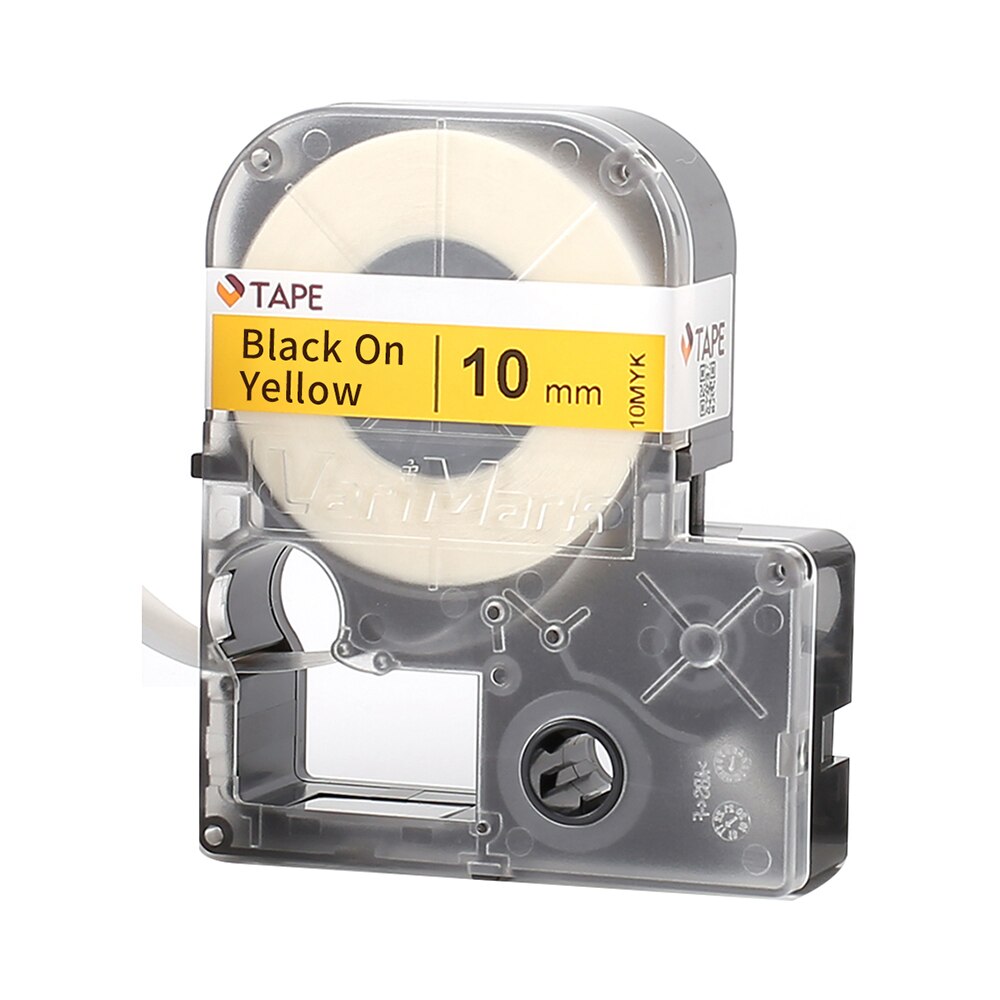 Self-Adhesive Label Tape Self-Laminating Labels Replacement Label Maker 0.24 Inch(6mm)x27.9 Feet(8.5m) Waterproof and Oil-Proof