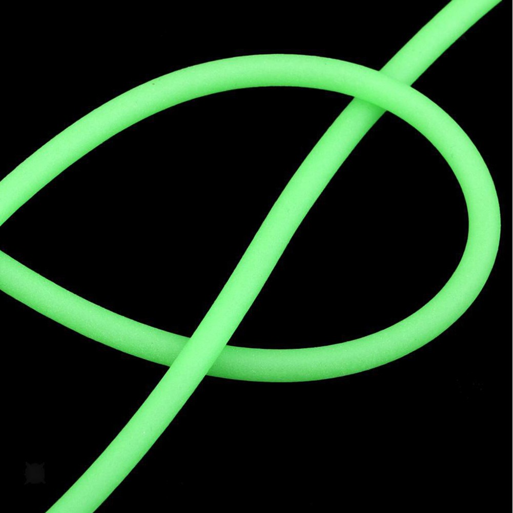 Tubo luminoso de silicona para pesca, manguitos de aparejos de pesca de mar profundo, accesorios de 2/3mm, 1/5/10m