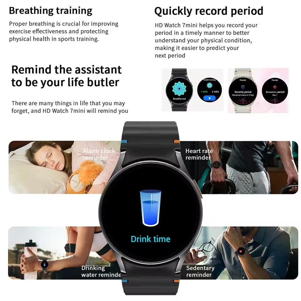 Novo relógio 7 bifosensor de tela ultrapequena para atingir monitoramento de saúde preciso smartwatch gps de dupla frequência para ios androide