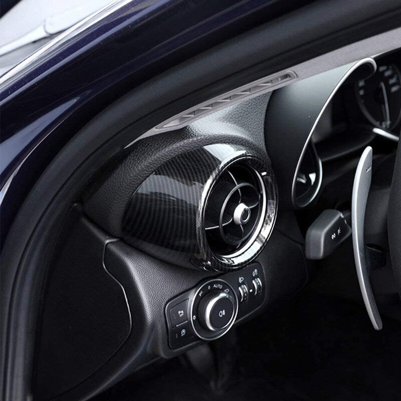 Auto Side Airconditioning Vent Outlet Cover Trim 2 Stuks Voor Alfa Romeo Giulia Auto Accessoires (carbon Fiber)