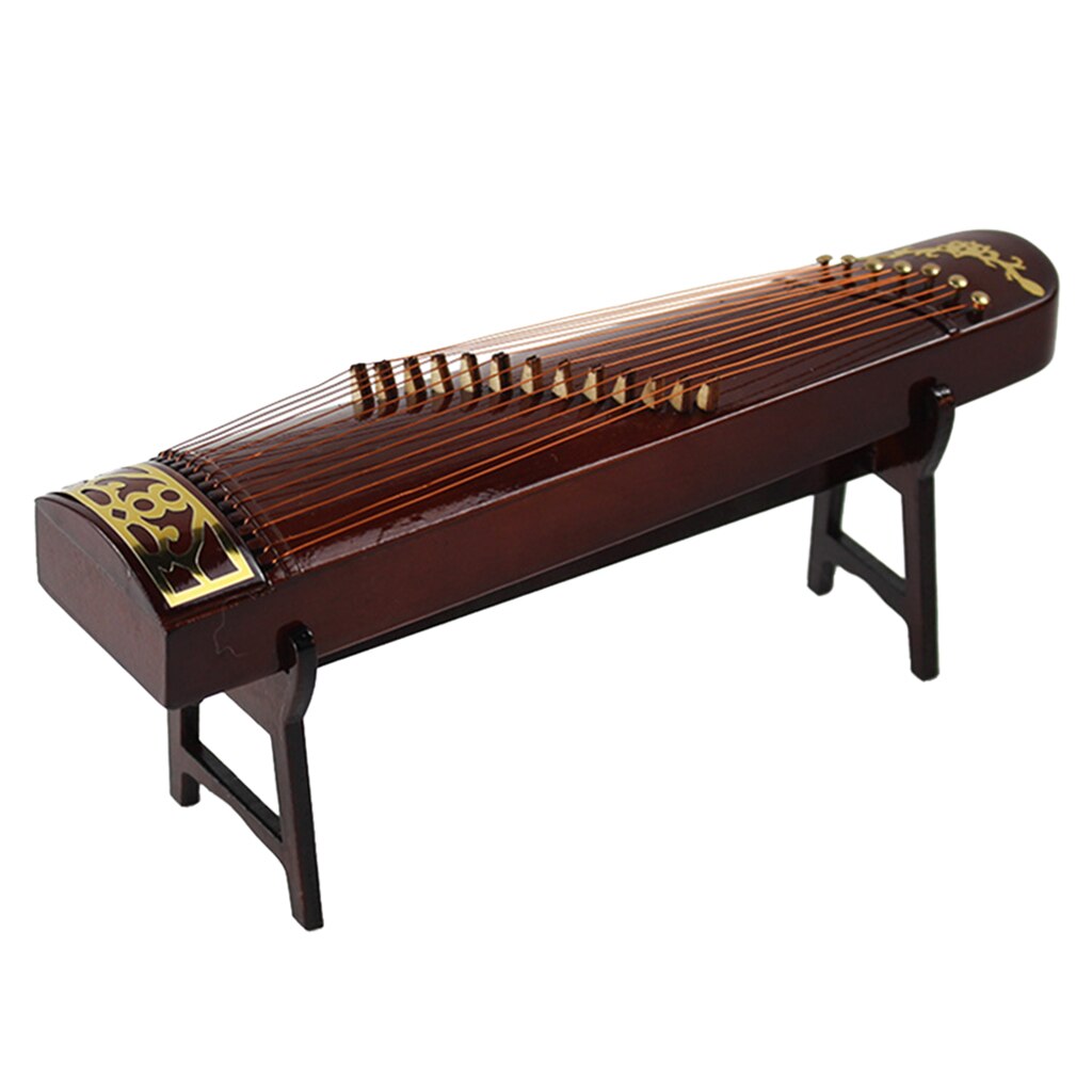 1/12 Scale Miniatures Chinese Zheng Zither Koto Model for Dollhouse Decoration