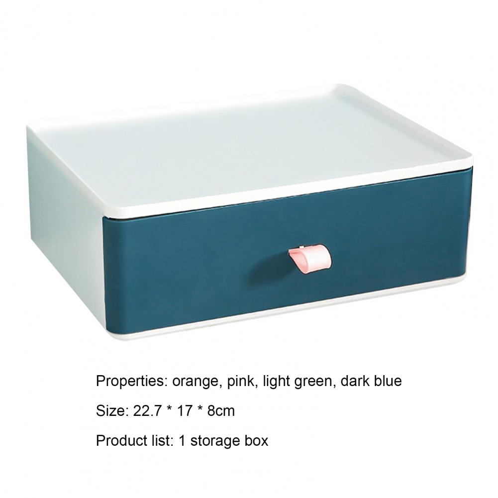 Storage Boxes Stackable Space Saving Plastic Large Capacity Desktop Storage Drawer for Bedroom